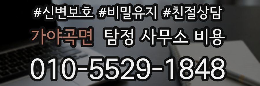 가야곡면 탐정 사무소 비용