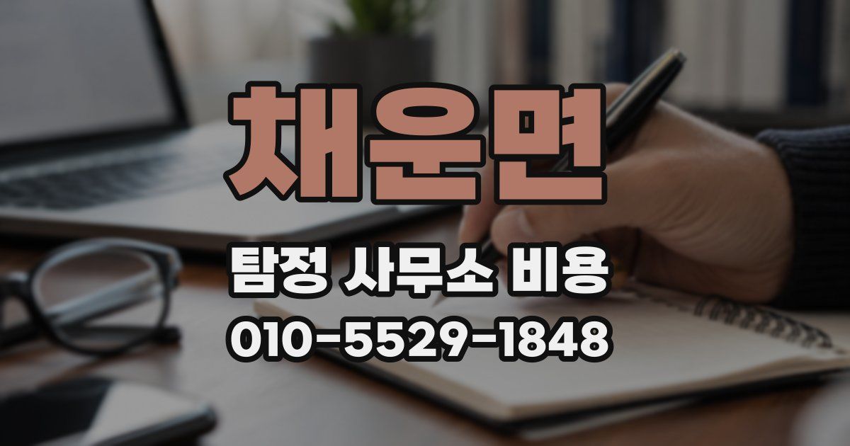 채운면 탐정 사무소 비용