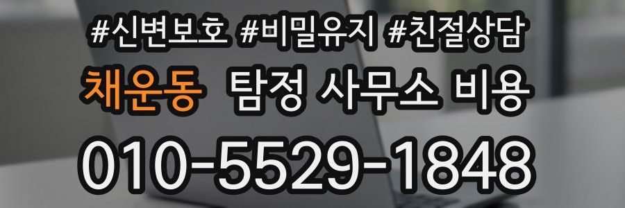 채운동 탐정 사무소 비용