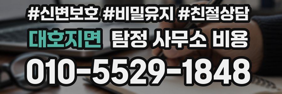 대호지면 탐정 사무소 비용