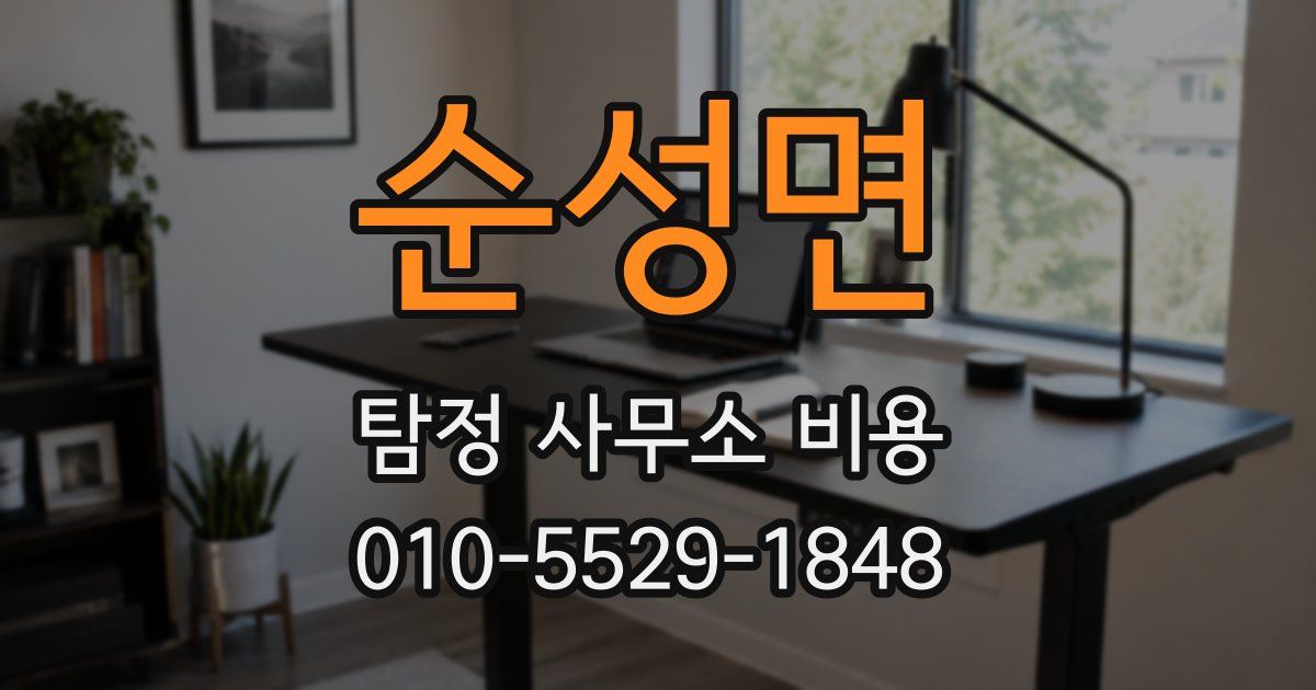순성면 탐정 사무소 비용