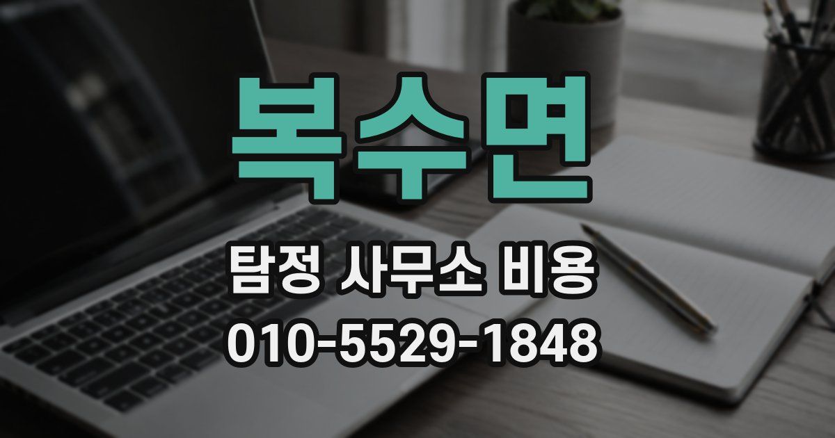복수면 탐정 사무소 비용