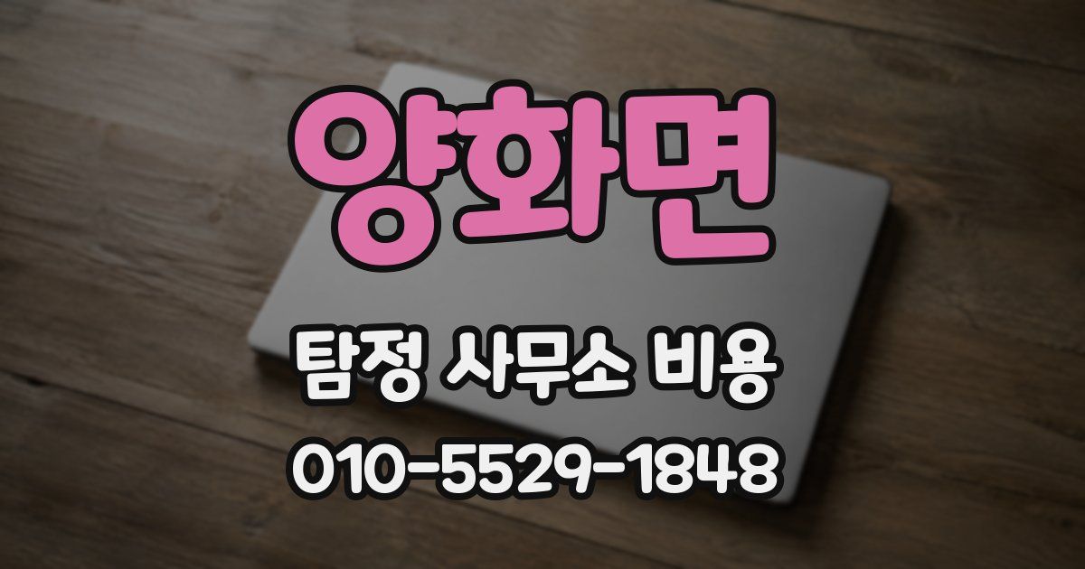 양화면 탐정 사무소 비용