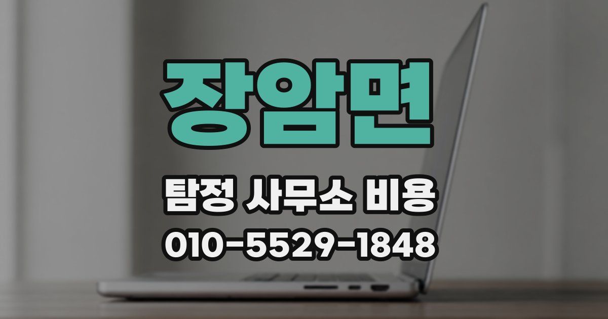 장암면 탐정 사무소 비용