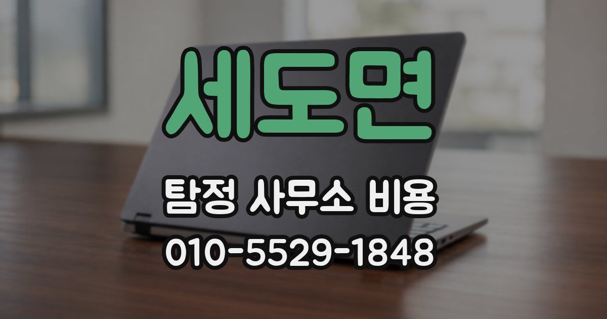 세도면 탐정 사무소 비용