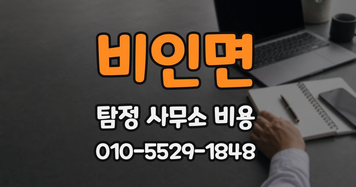 비인면 탐정 사무소 비용