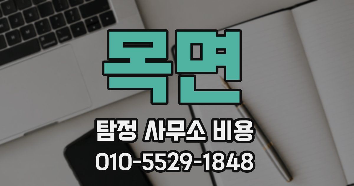 목면 탐정 사무소 비용