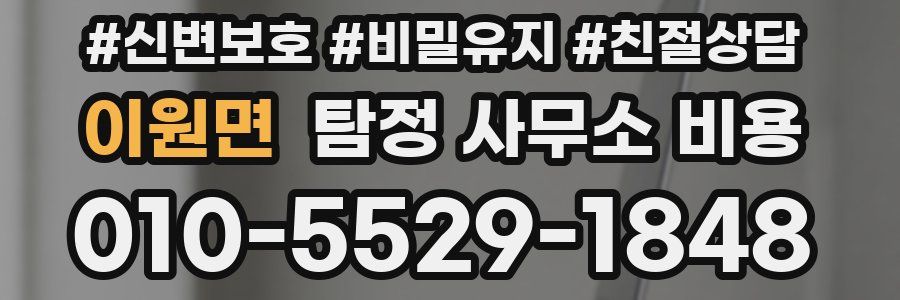 이원면 탐정 사무소 비용