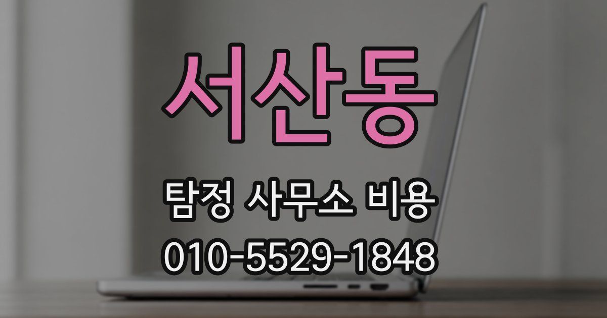 서산동 탐정 사무소 비용