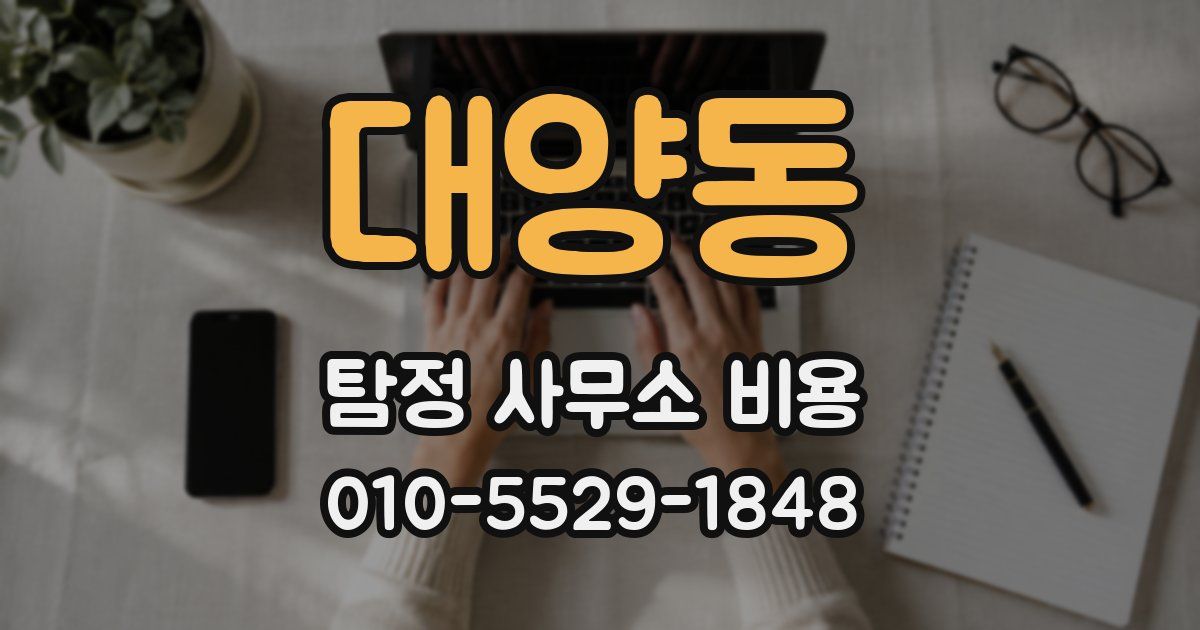 대양동 탐정 사무소 비용