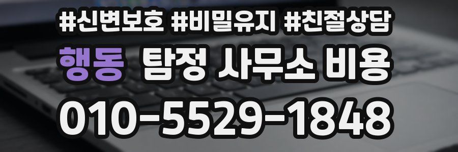 행동 탐정 사무소 비용