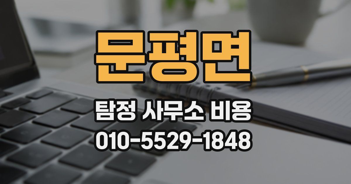문평면 탐정 사무소 비용