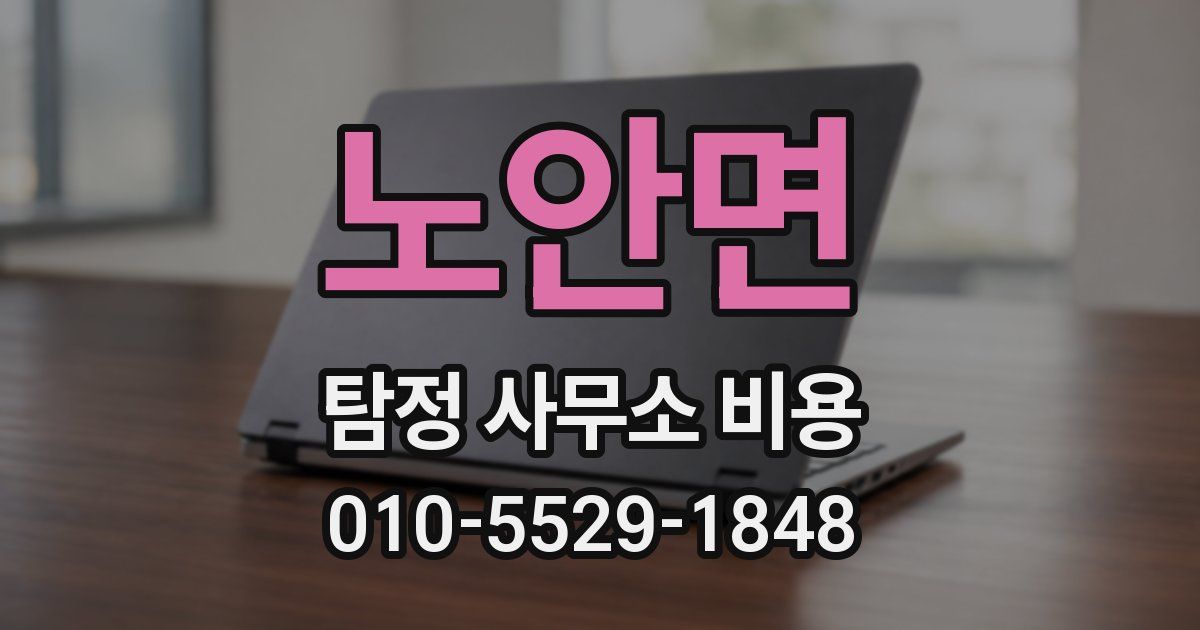 노안면 탐정 사무소 비용