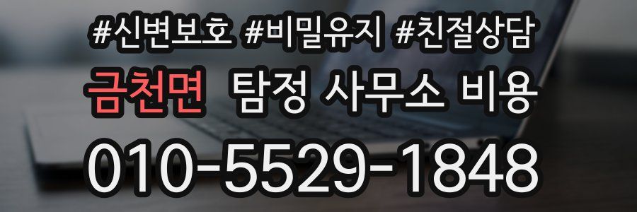 금천면 탐정 사무소 비용