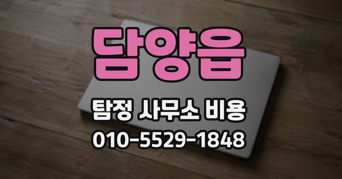 담양읍 탐정 사무소 비용