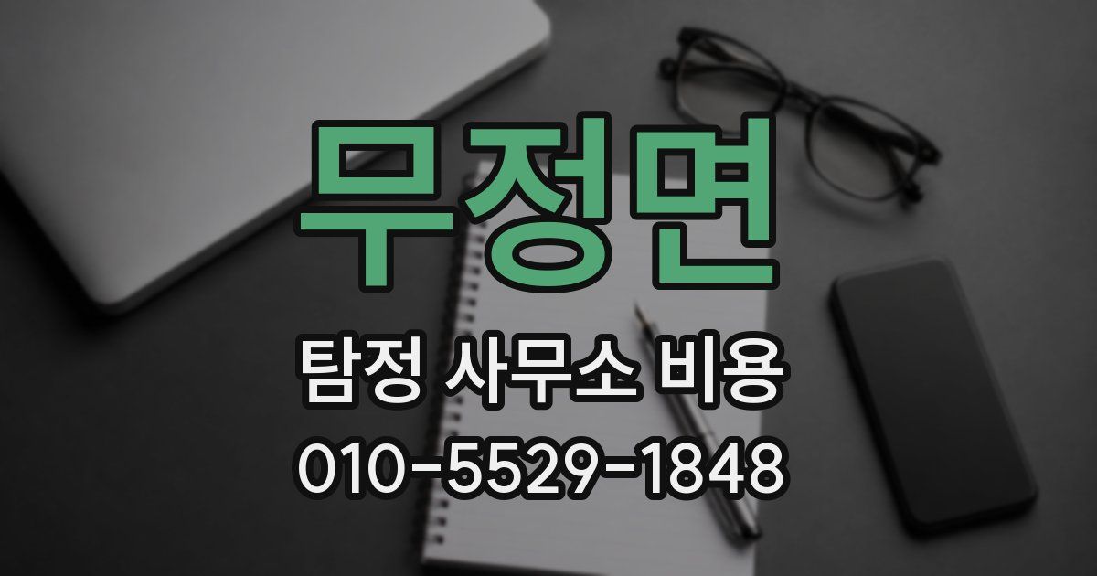 무정면 탐정 사무소 비용