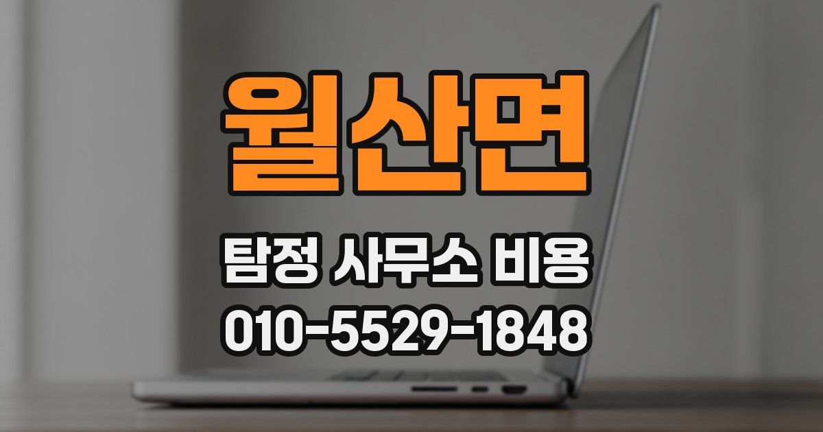 월산면 탐정 사무소 비용