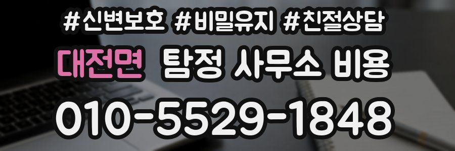 대전면 탐정 사무소 비용