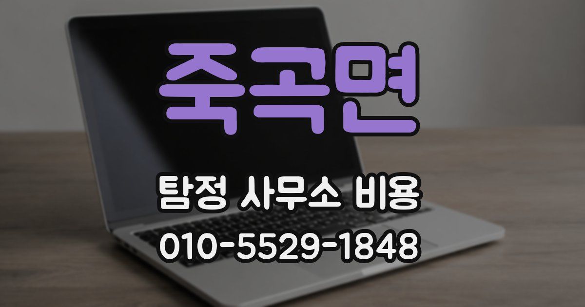 죽곡면 탐정 사무소 비용