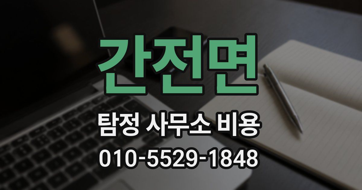 간전면 탐정 사무소 비용