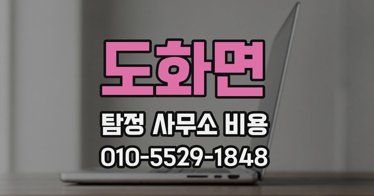 도화면 탐정 사무소 비용