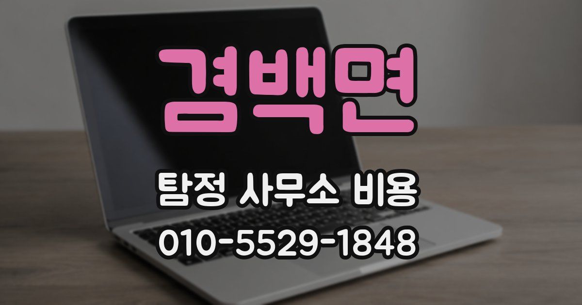 겸백면 탐정 사무소 비용