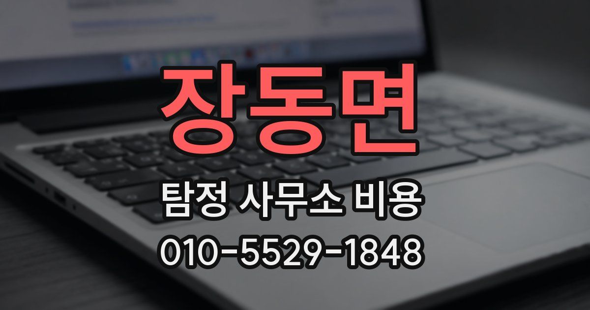 장동면 탐정 사무소 비용