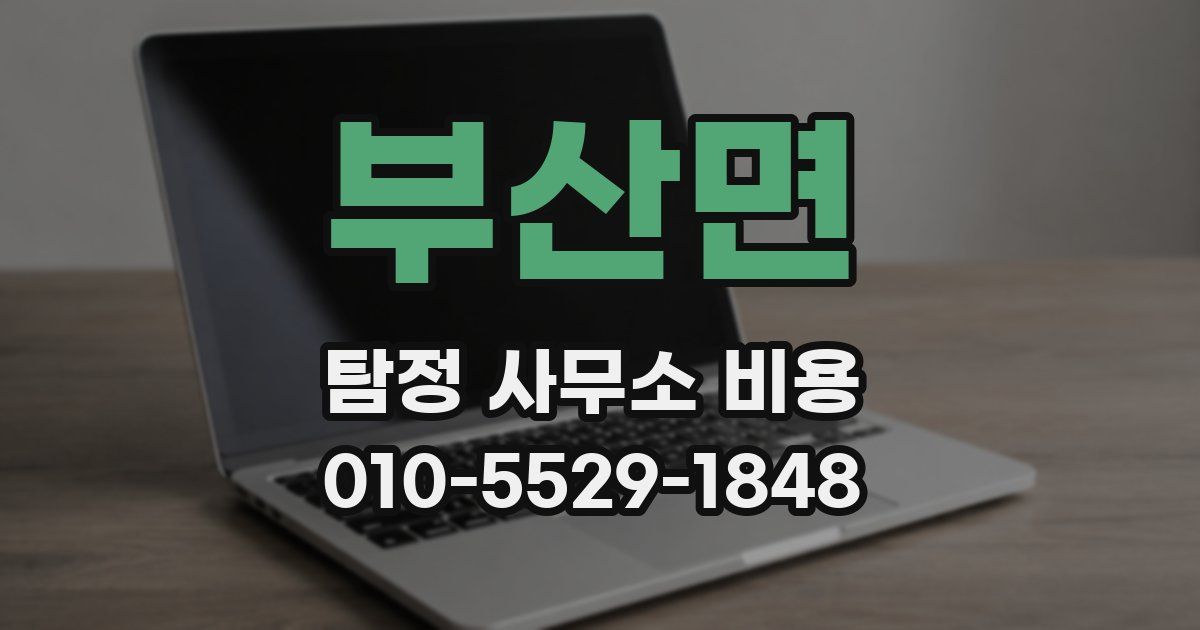 부산면 탐정 사무소 비용