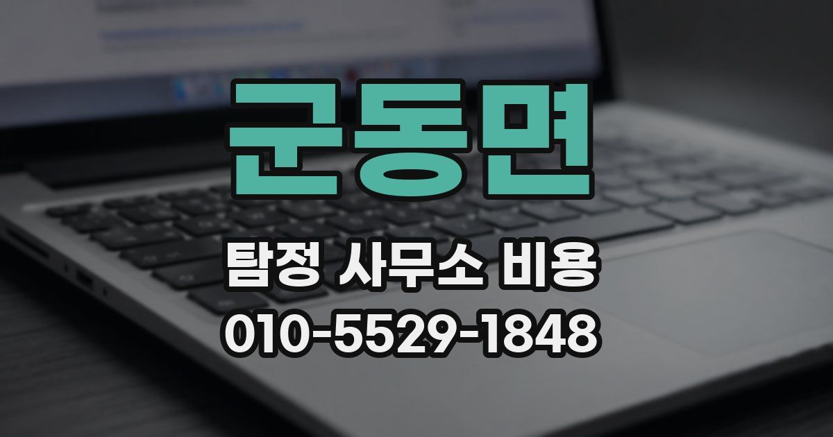 군동면 탐정 사무소 비용