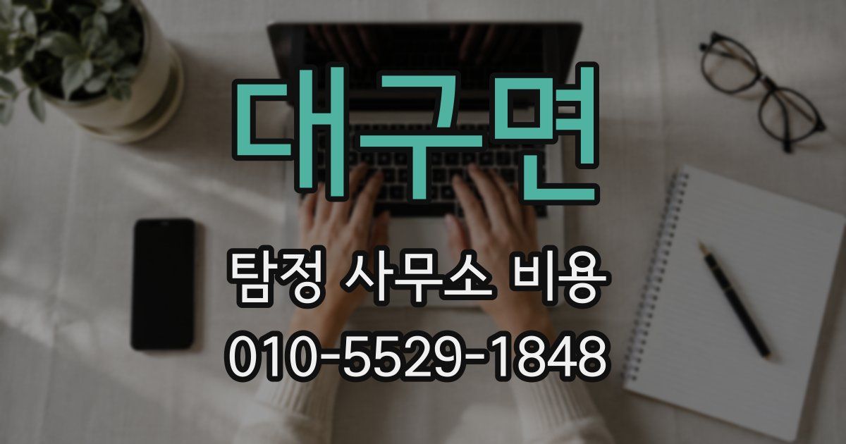 대구면 탐정 사무소 비용