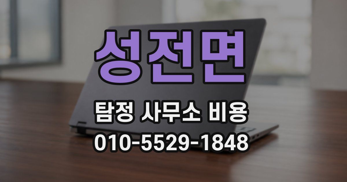 성전면 탐정 사무소 비용