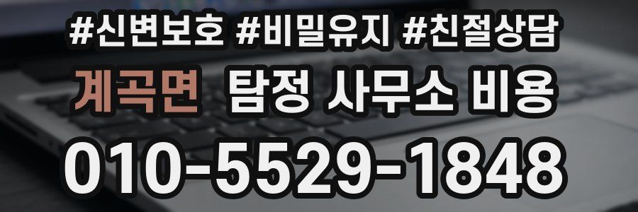 계곡면 탐정 사무소 비용