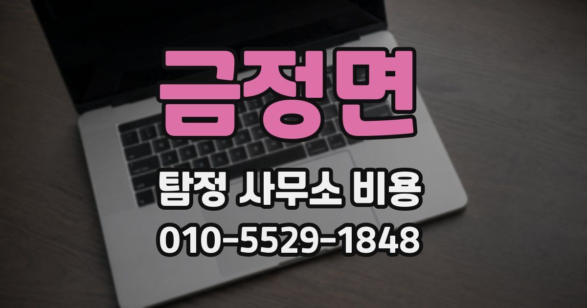금정면 탐정 사무소 비용