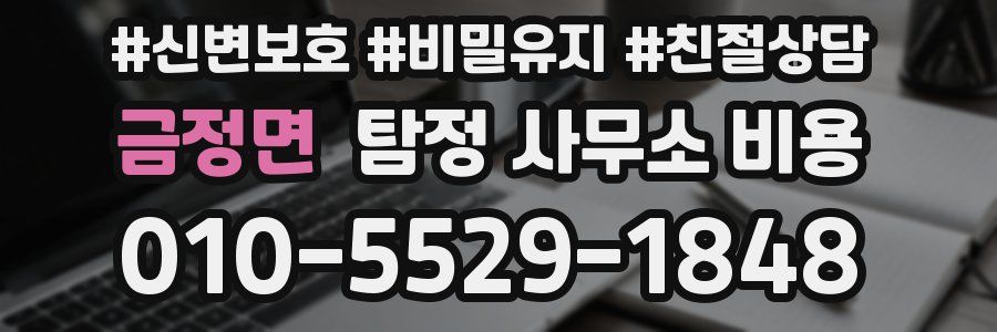 금정면 탐정 사무소 비용