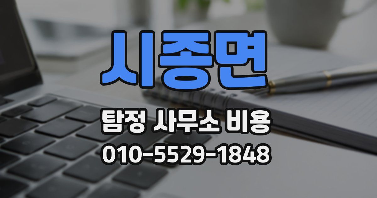 시종면 탐정 사무소 비용