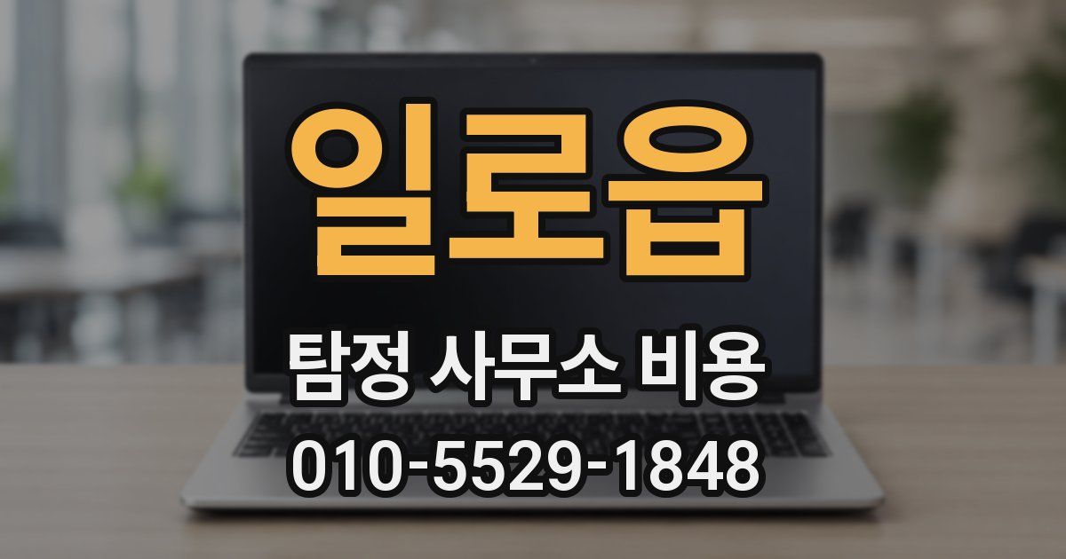 일로읍 탐정 사무소 비용