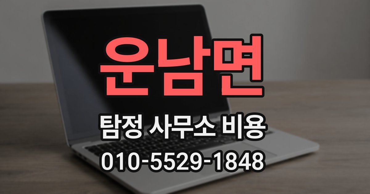 운남면 탐정 사무소 비용