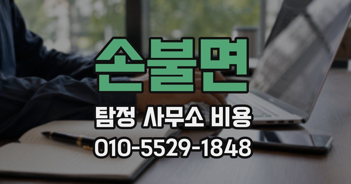 손불면 탐정 사무소 비용