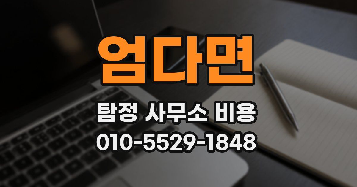 엄다면 탐정 사무소 비용