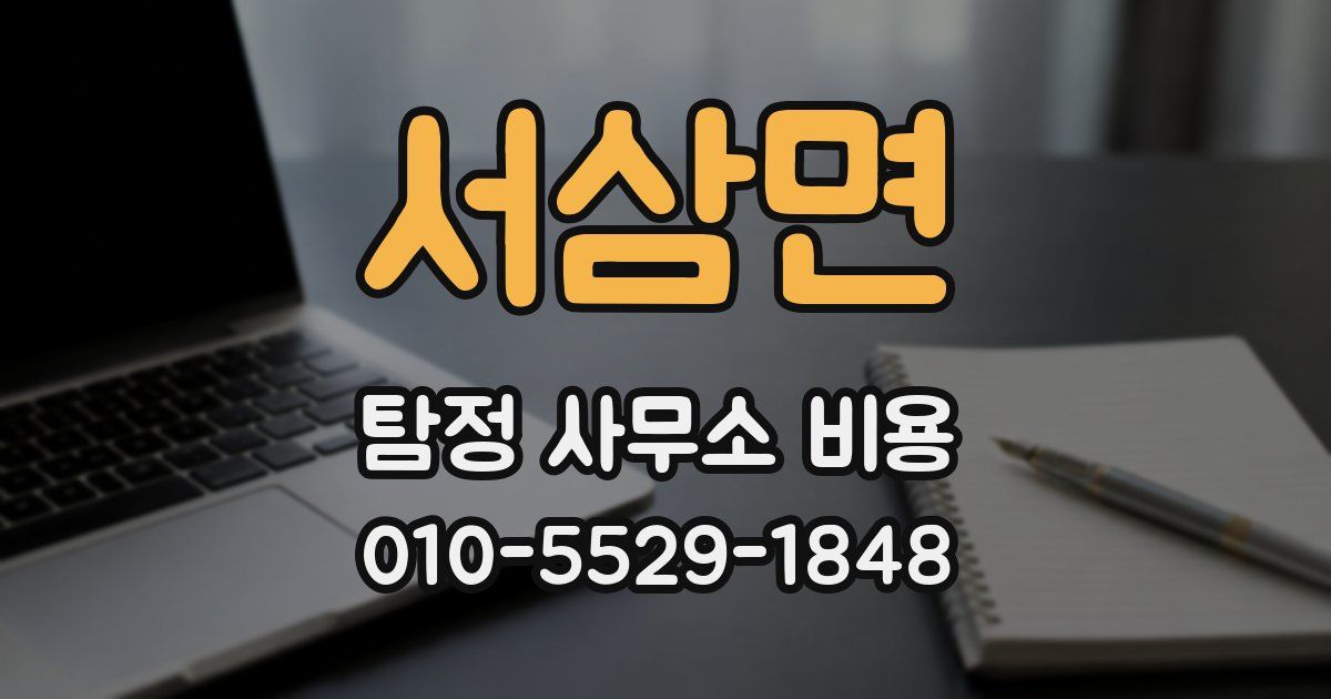 서삼면 탐정 사무소 비용