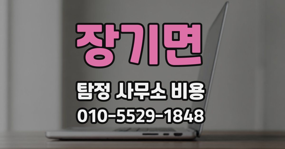 장기면 탐정 사무소 비용