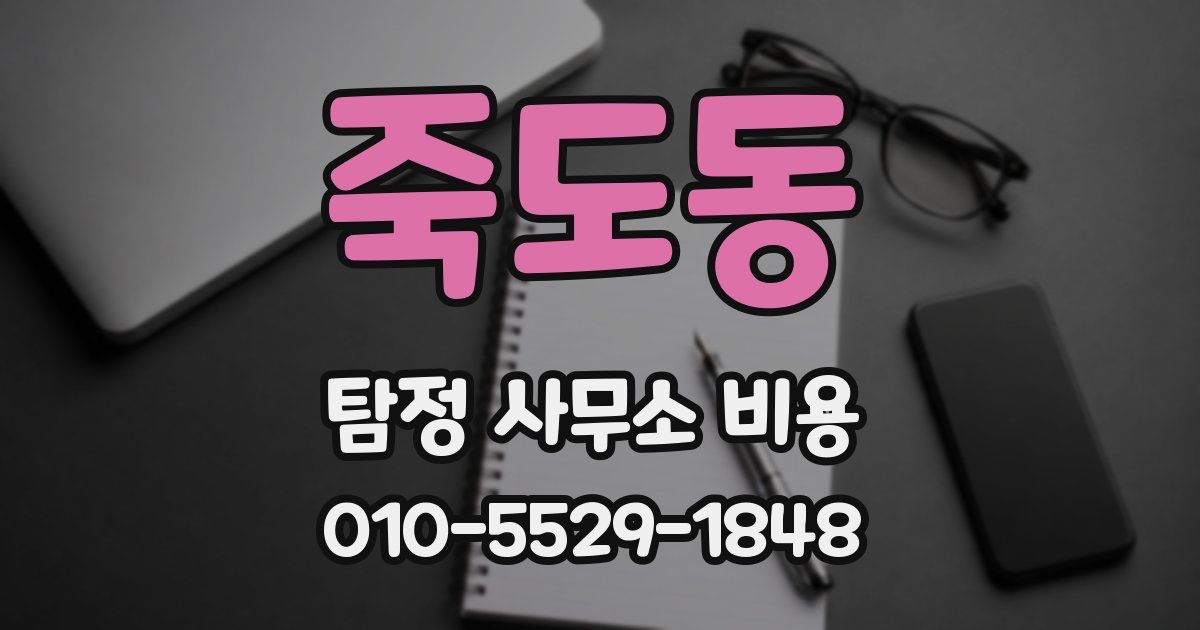 죽도동 탐정 사무소 비용