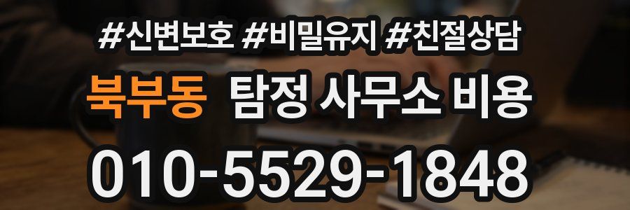 북부동 탐정 사무소 비용