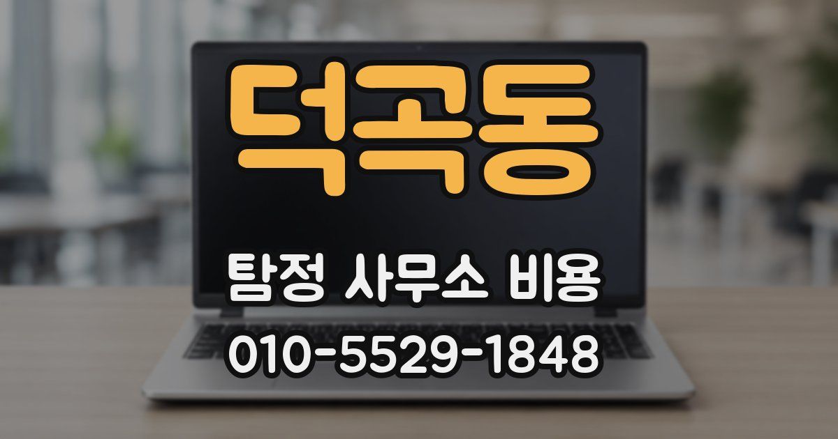 덕곡동 탐정 사무소 비용
