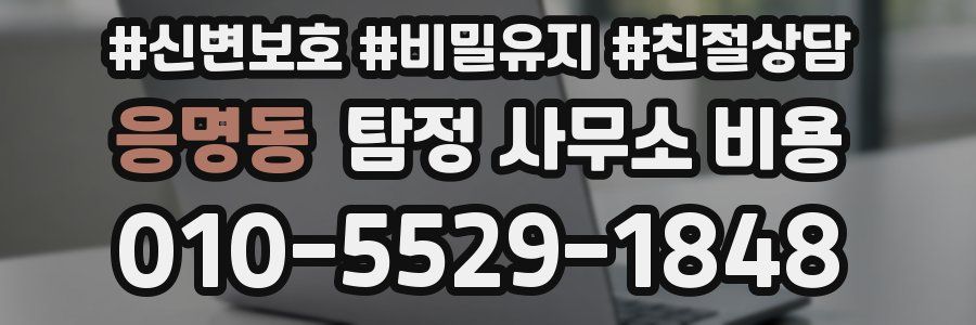 응명동 탐정 사무소 비용