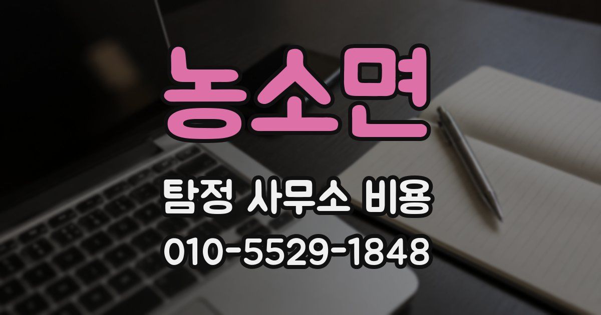 농소면 탐정 사무소 비용