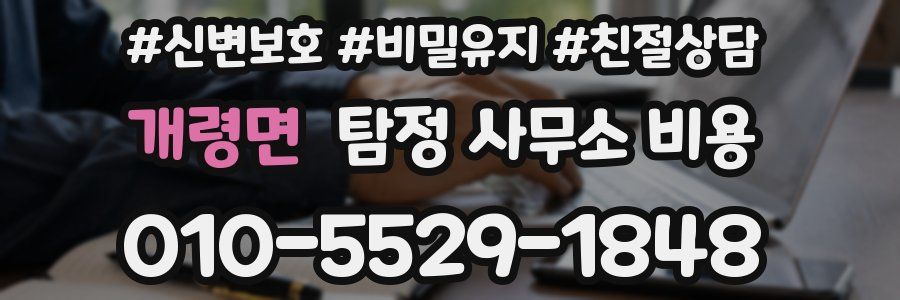 개령면 탐정 사무소 비용