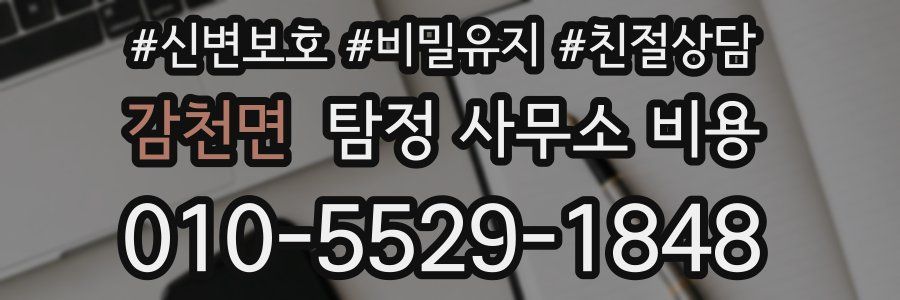 감천면 탐정 사무소 비용