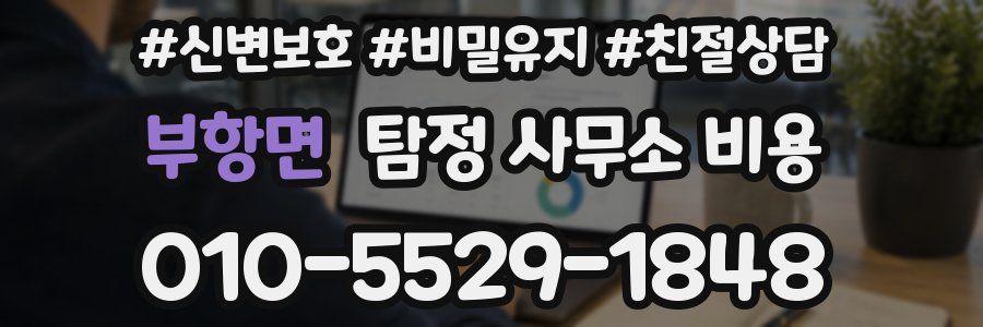 부항면 탐정 사무소 비용