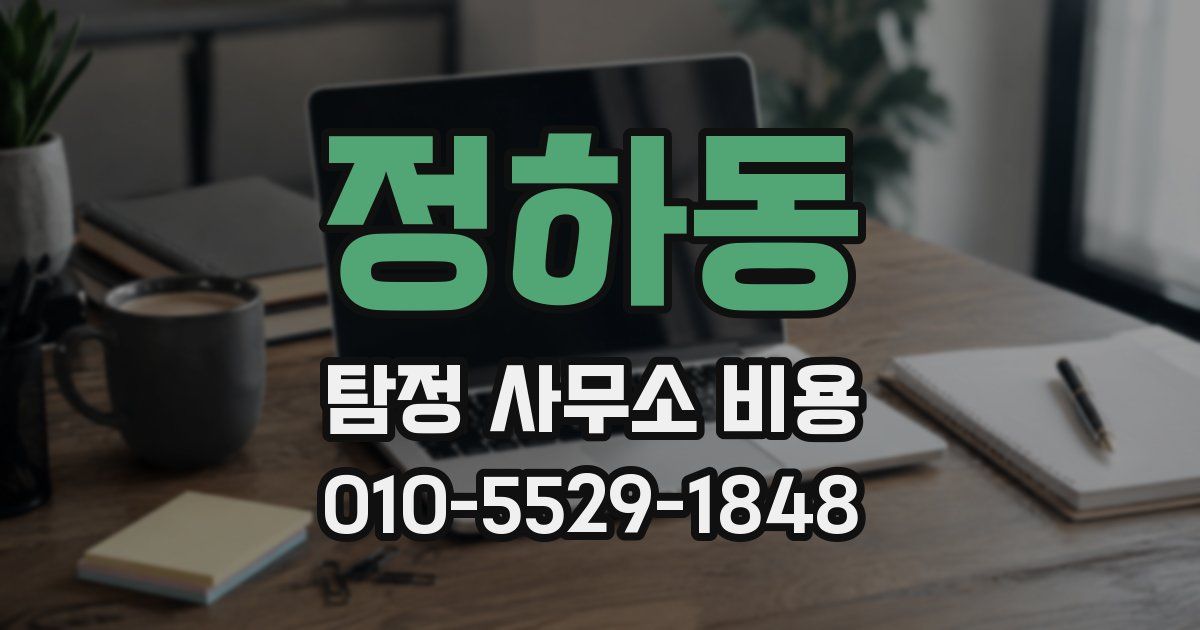 정하동 탐정 사무소 비용